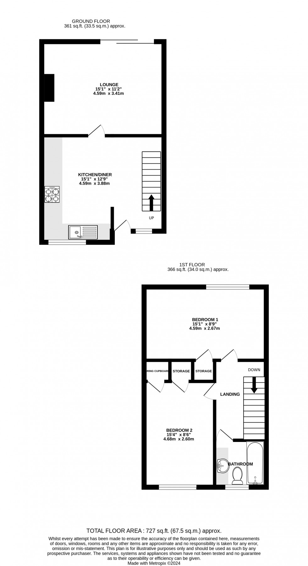 Floorplan for Mayweed Avenue, Chatham, Kent ME5 0QA