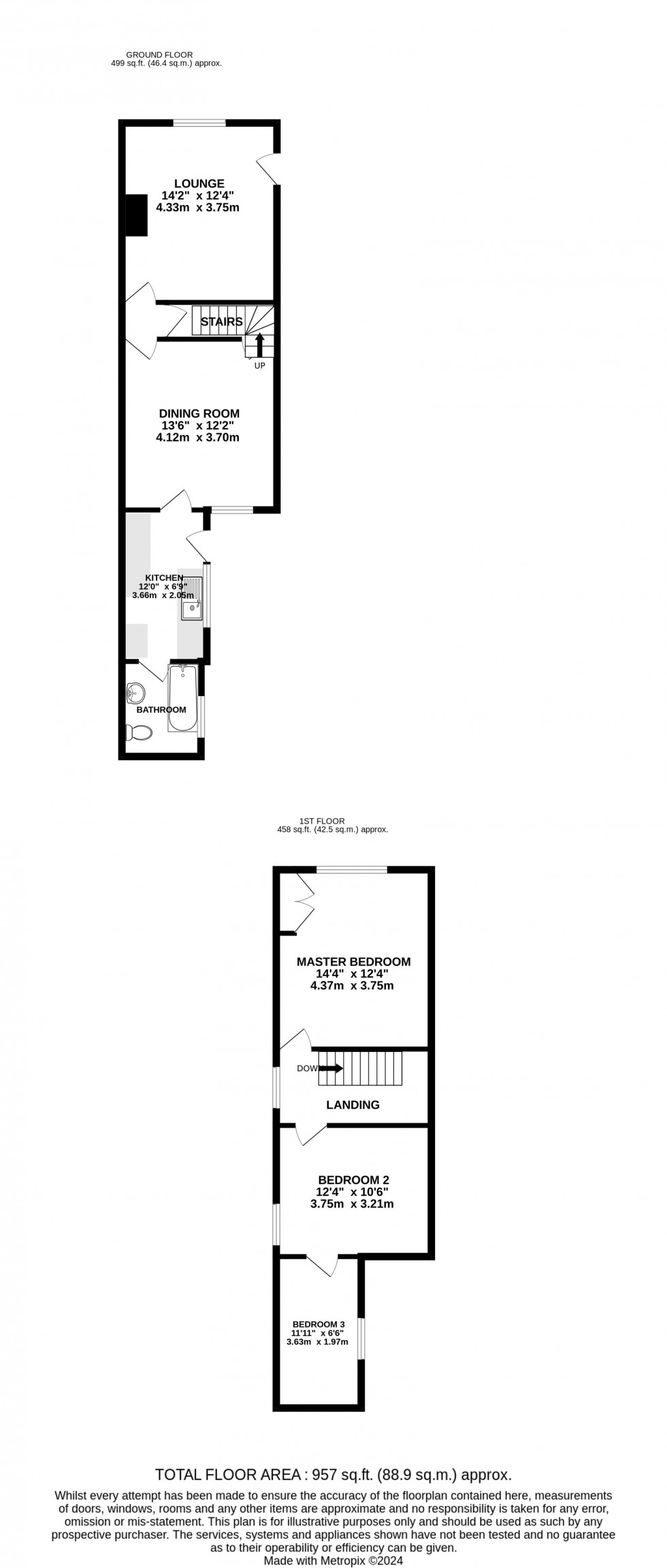 Floorplan for Station Road, Rainham, Gillingham, Kent ME8 7PS