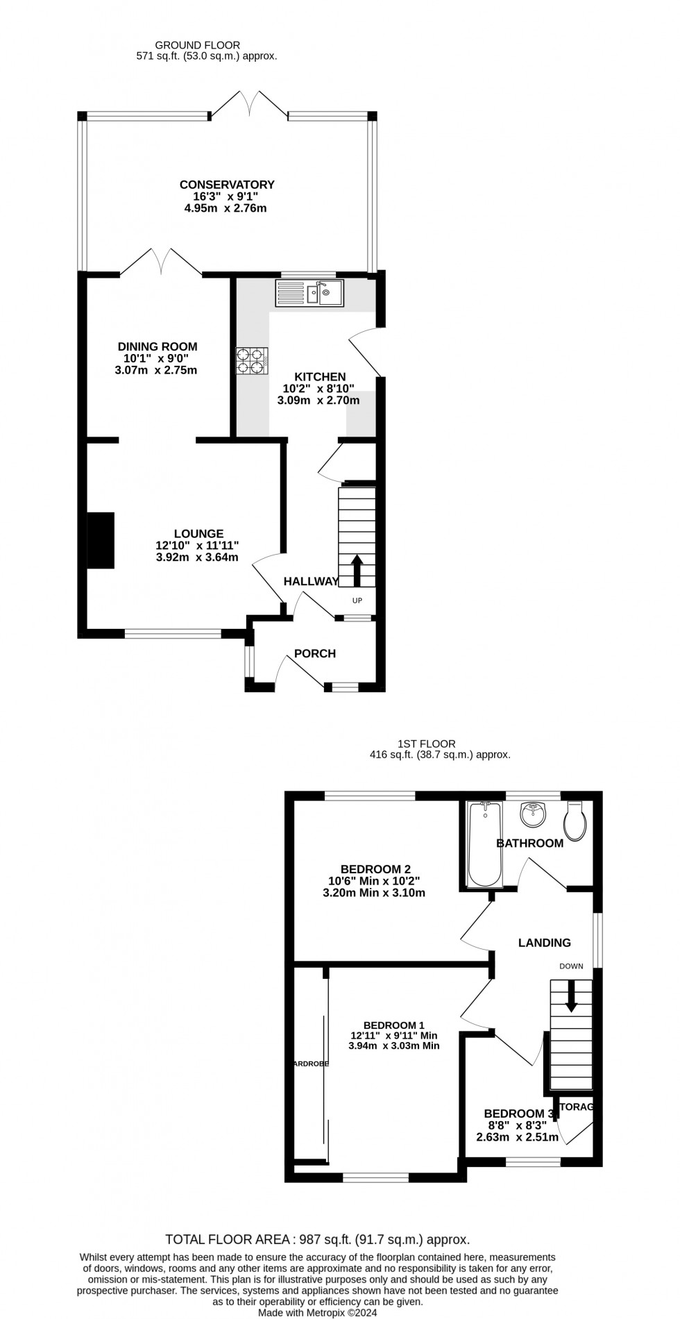 Floorplan for Sussex Drive, Chatham, Kent ME5 0NR