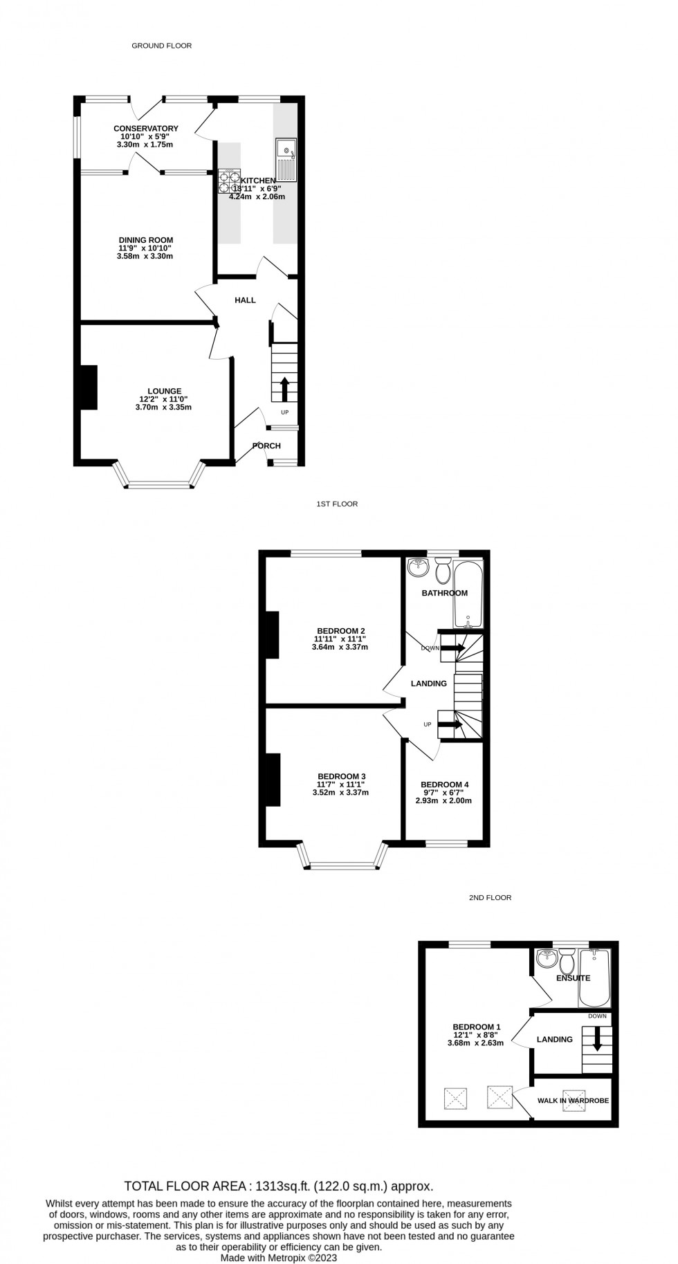 Floorplan for Elmfield, Rainham, Gillingham, Kent ME8 6BW
