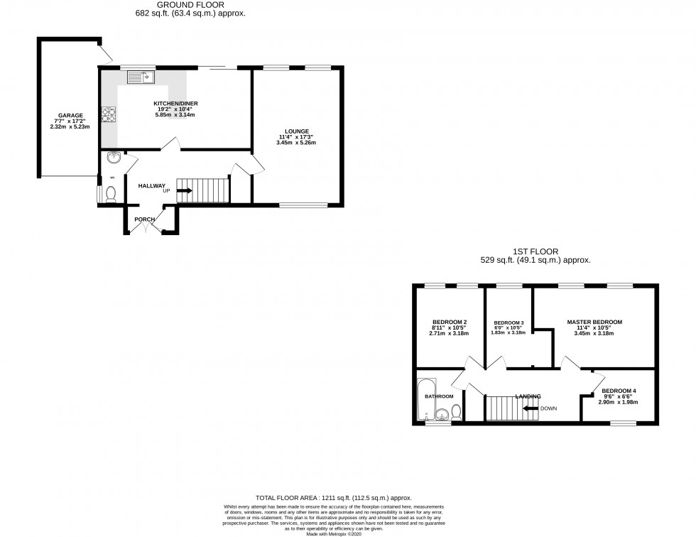 Floorplan for Hurst Hill, Walderslade Woods, Kent ME5 9BU