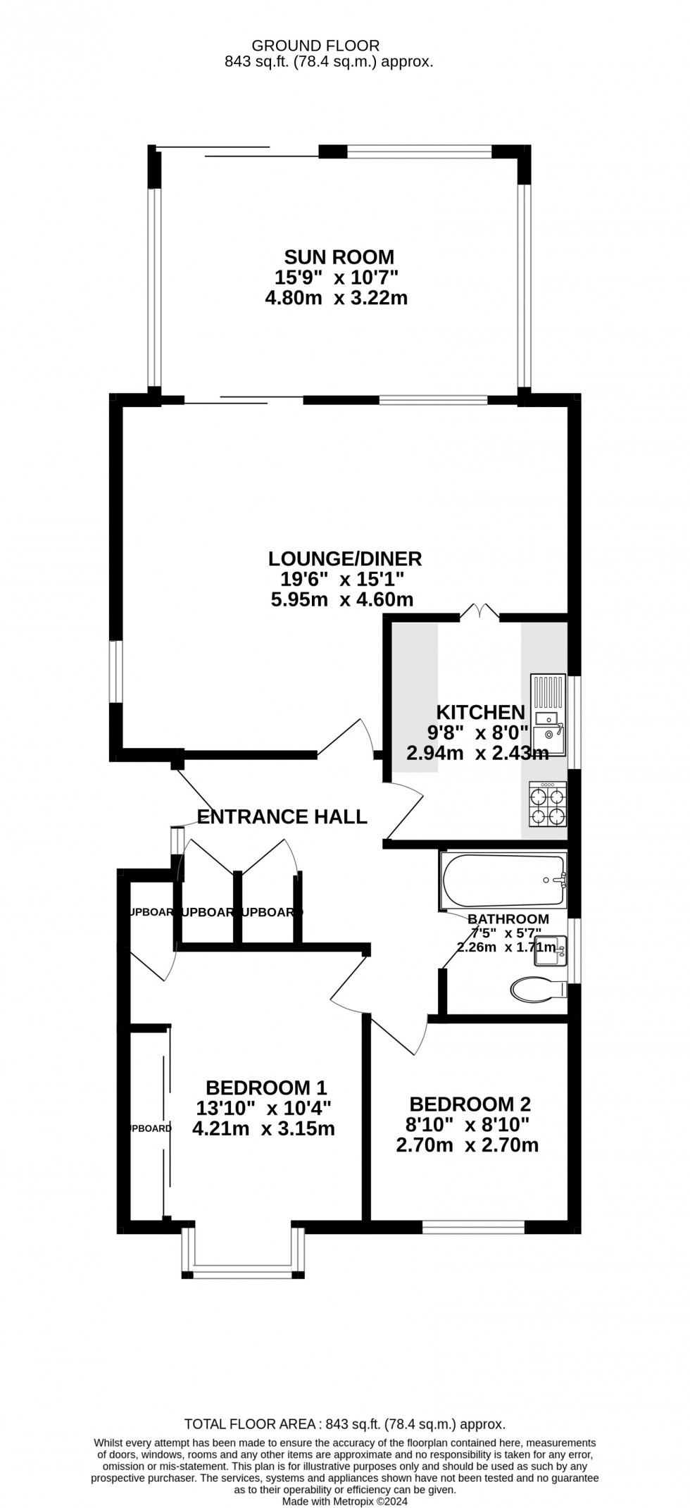 Floorplan for Coppergate, Hempstead,Gillingham, Kent ME7 3QN