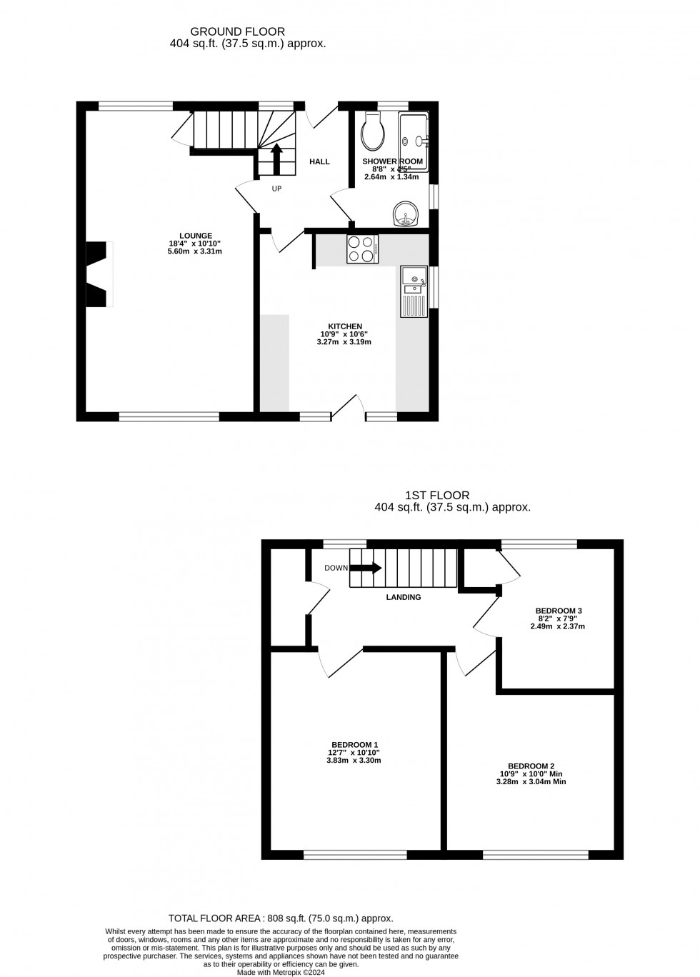 Floorplan for Amethyst Avenue, Chatham, Kent ME5 9TX