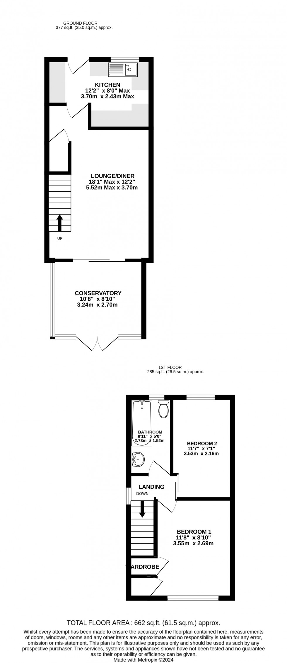 Floorplan for Rowan Lea, Chatham, Kent ME5 0BQ