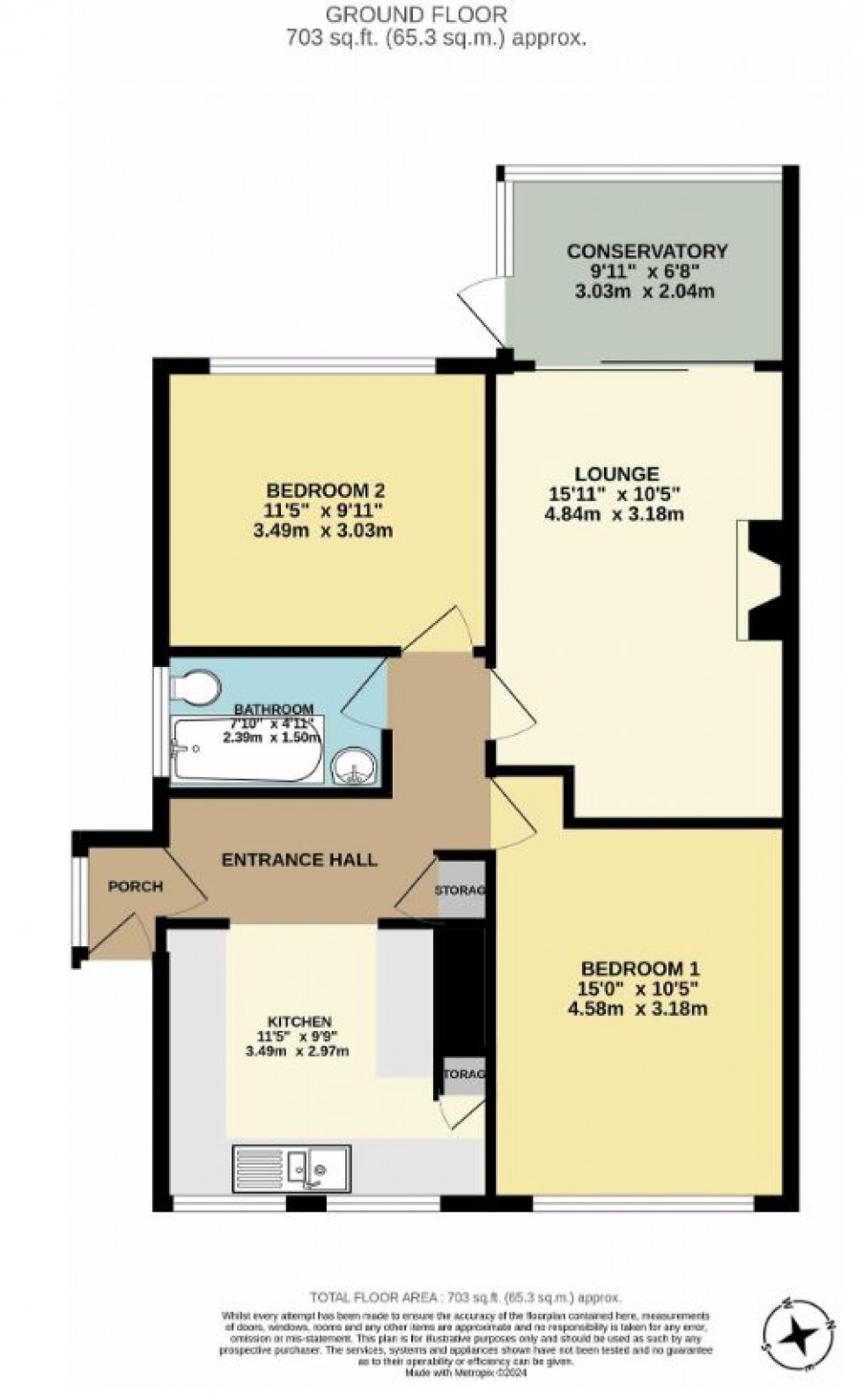 Floorplan for Concord Avenue, Davis Estate, Chatham, Kent ME5 9TS