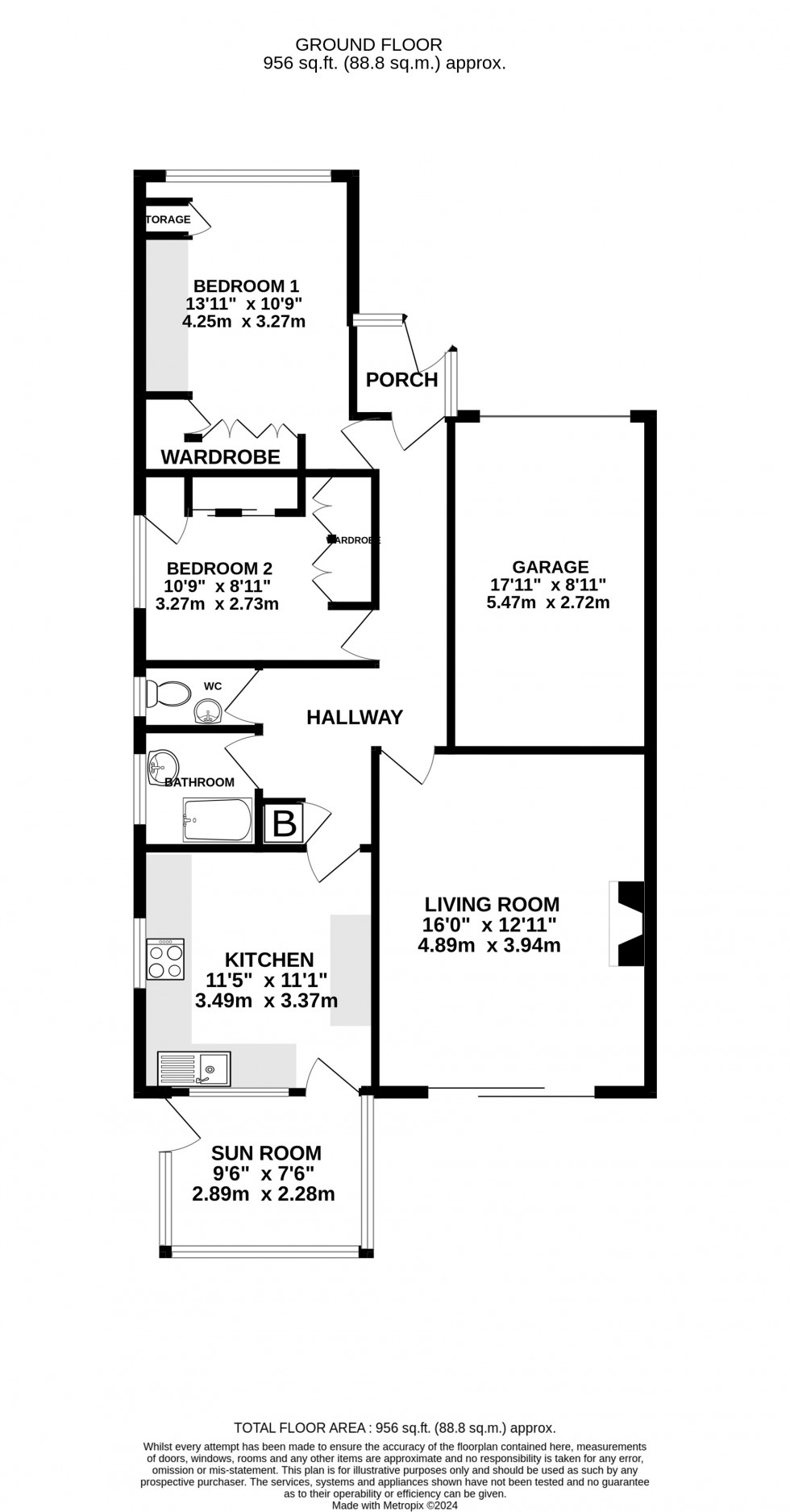 Floorplan for Grain Road, Wigmore, Gillingham, Kent ME8 0NB