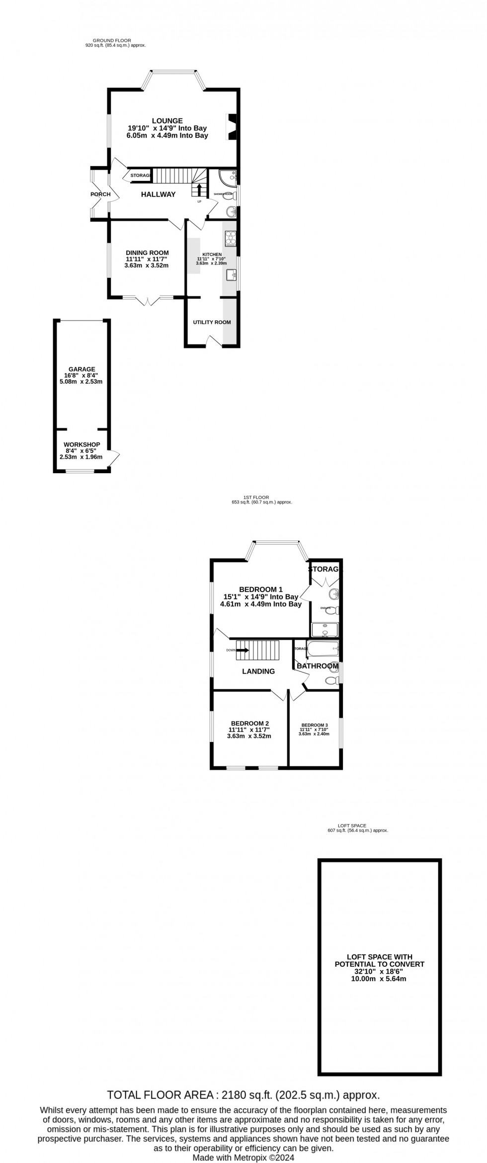 Floorplan for Allison Avenue, Darland, Gillingham, Kent ME7 3BX