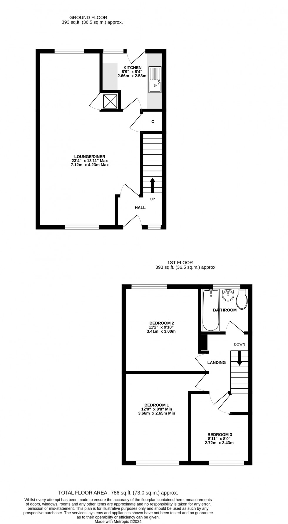 Floorplan for Broadway, Gillingham, Kent ME8 6DS