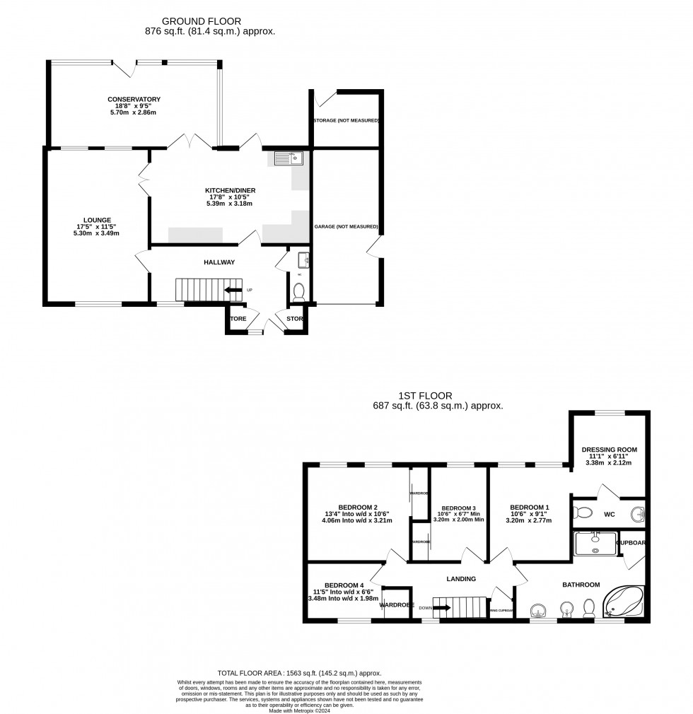 Floorplan for Hurst Hill, Chatham, Kent ME5 9BX