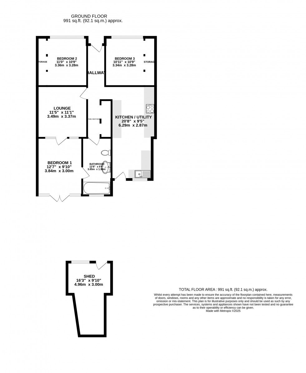 Floorplan for Third Avenue, Gillingham, Kent ME7 2HA