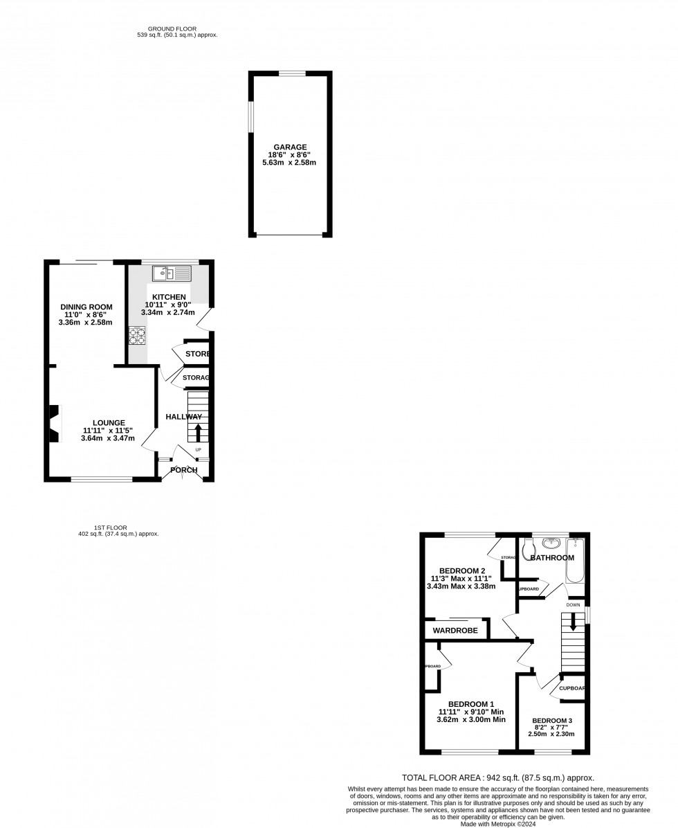 Floorplan for Bettescombe Road, Rainham, Gillingham, Kent ME8 9AY