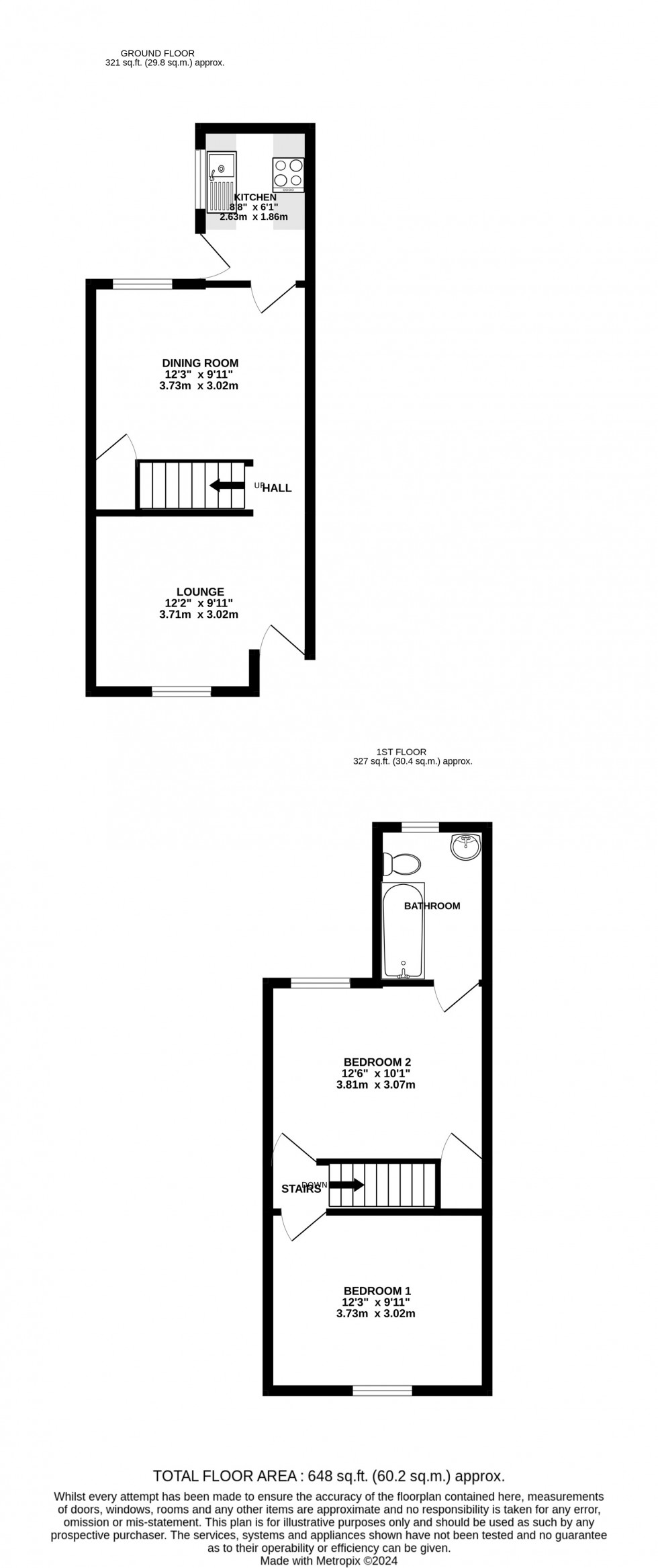 Floorplan for Catherine Street, Rochester, Kent ME1 2HL