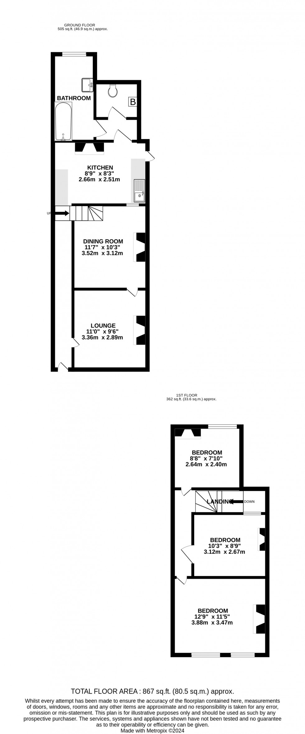 Floorplan for Weston Road, Rochester, Kent ME2 3HA