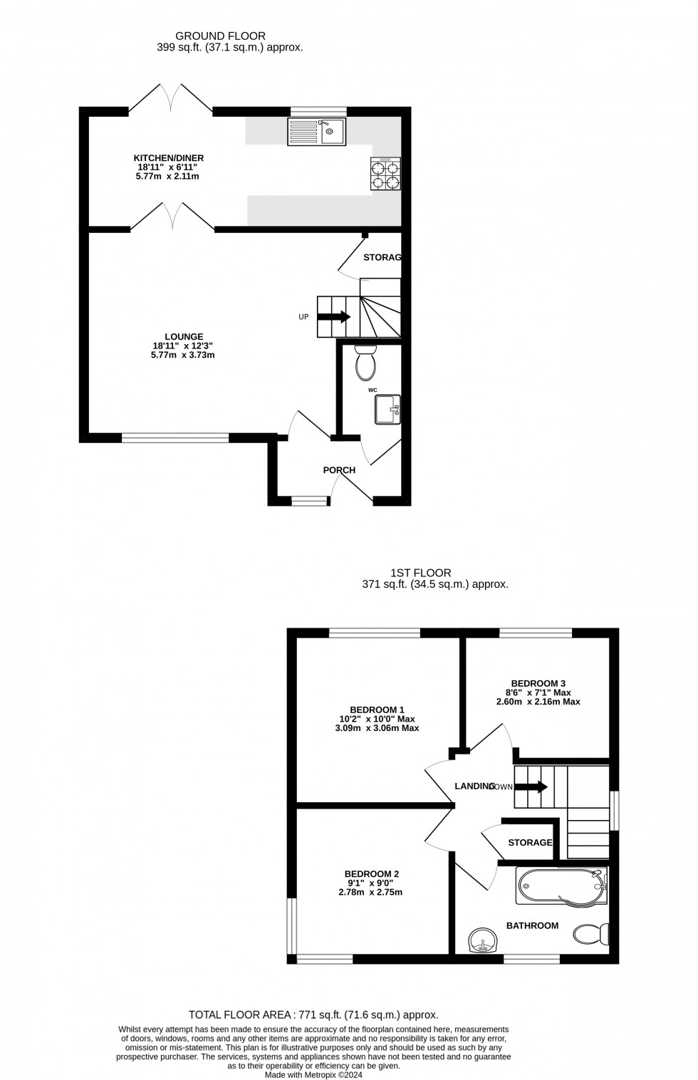 Floorplan for Trevale Road, Rochester, Kent ME1 3PA