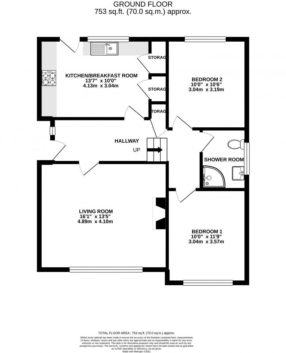 Floorplan for Prince Charles Avenue, Chatham, Kent ME5 8EY