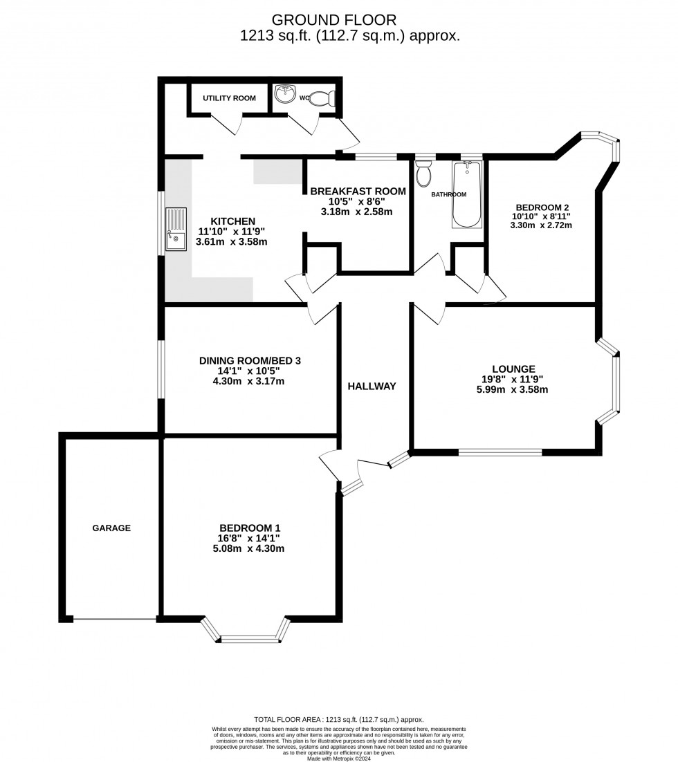 Floorplan for Beechwood Avenue, Chatham, Kent ME5 7HJ