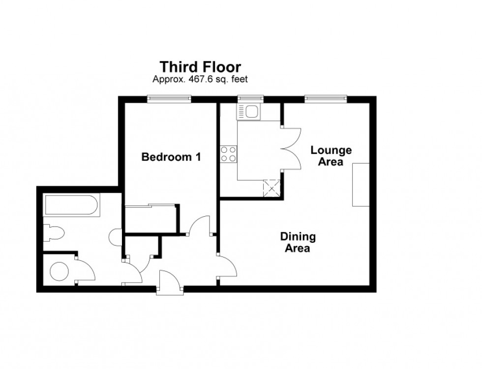 Floorplan for Woodlands Court, Walderslade, Kent ME5 9GJ