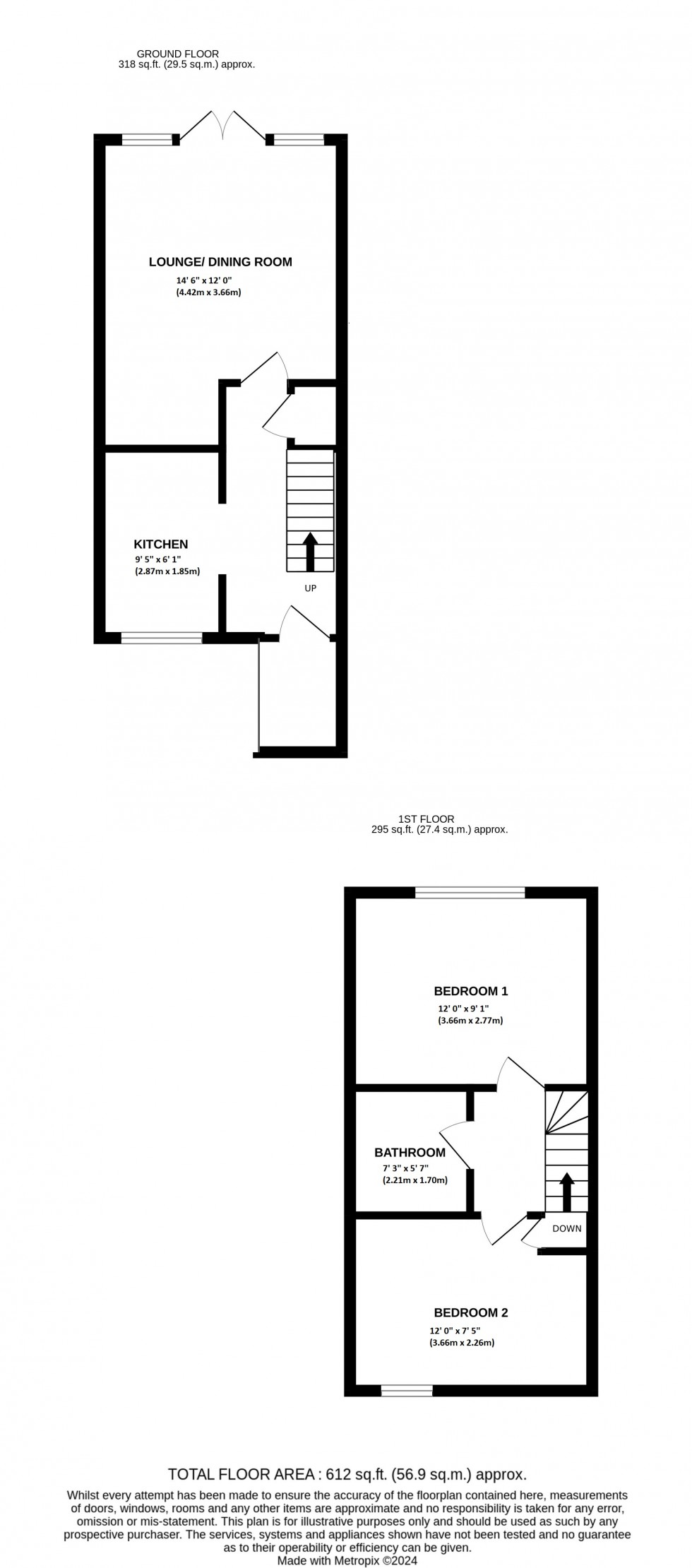 Floorplan for Alexandra Glen, Chatham, Kent ME5 9EB