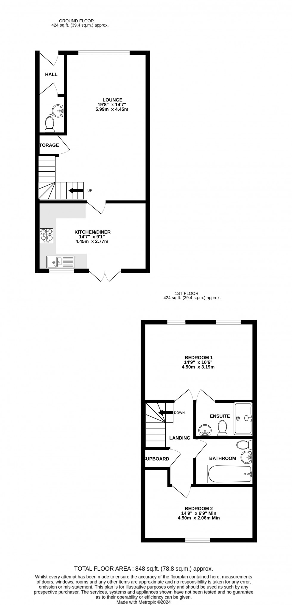 Floorplan for Thomas Stanley Drive, Rainham, Gillingham, Kent ME8 8GA