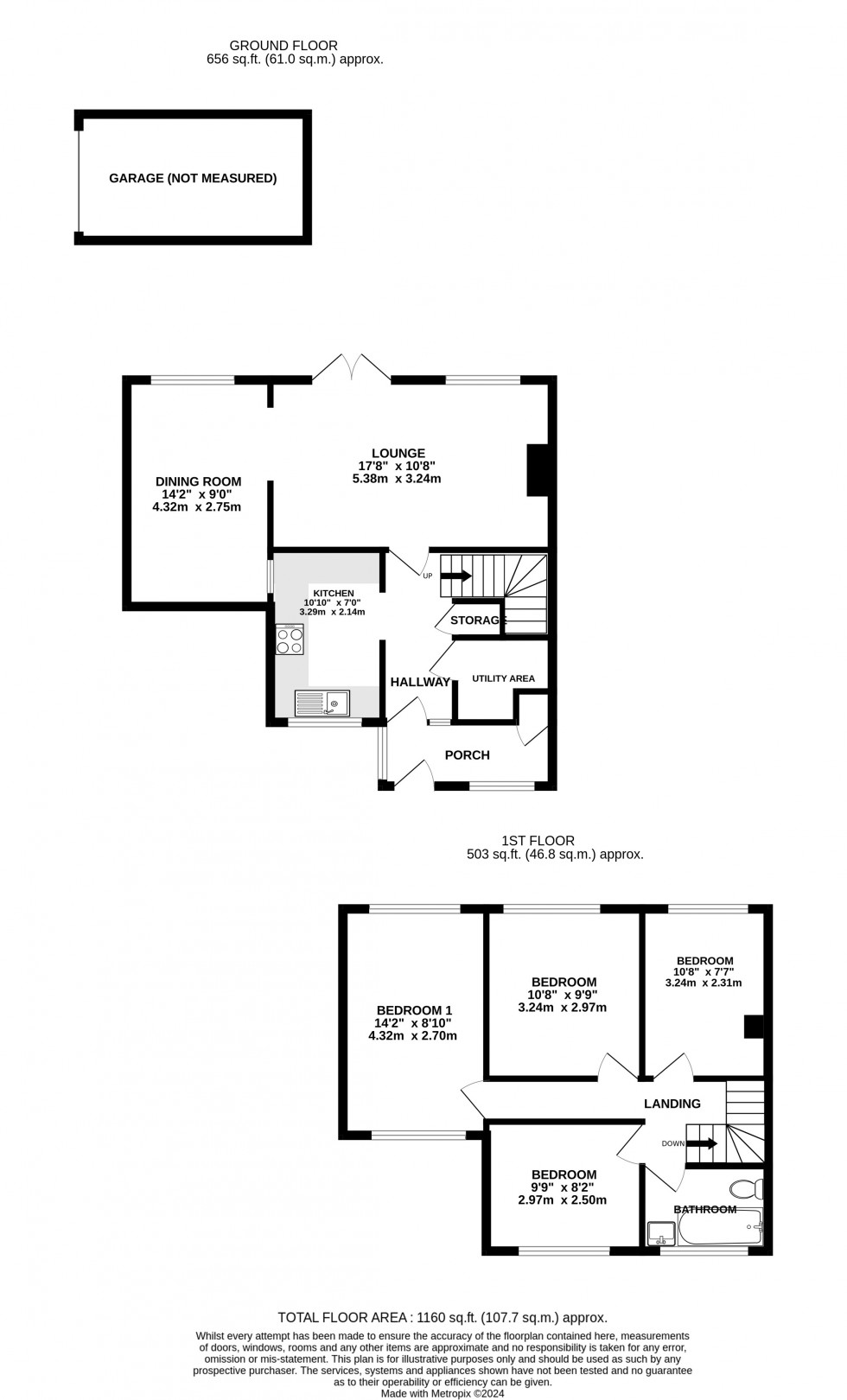 Floorplan for Coppice Road, Lordswood, Chatham, Kent ME5 8RJ