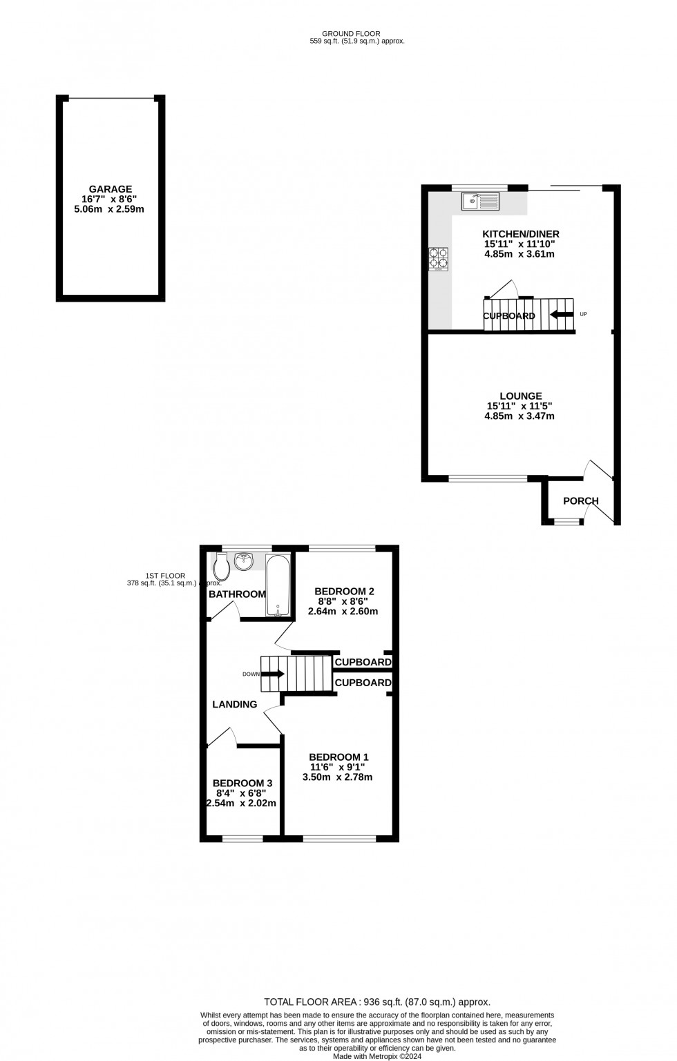 Floorplan for Mierscourt Road, Rainham, Gillingham, Kent ME8 8LE