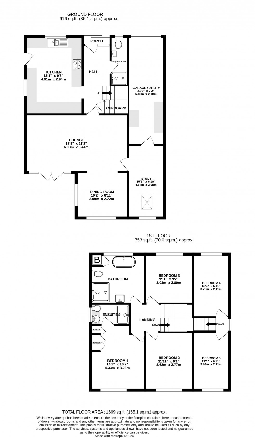 Floorplan for Lovelace Close, Parkwood, Gillingham, Kent ME8 9QP