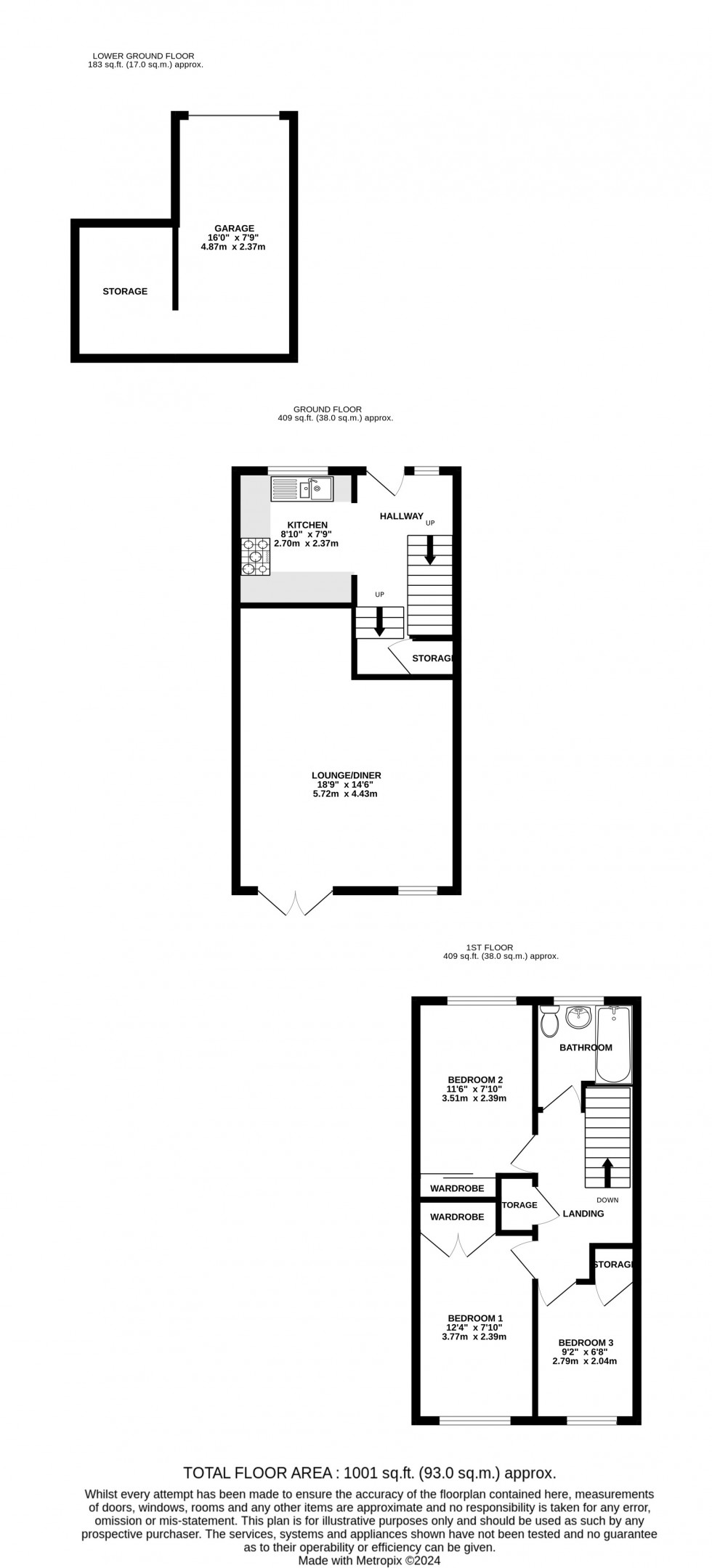 Floorplan for Cameron Close, Chatham, Kent ME5 0DD