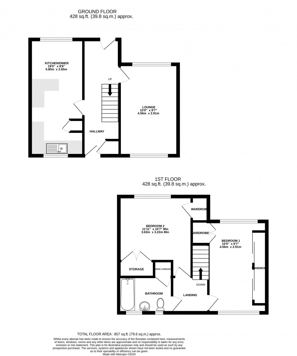 Floorplan for Phoenix Road, Lordswood, Chatham, Kent ME5 8RU