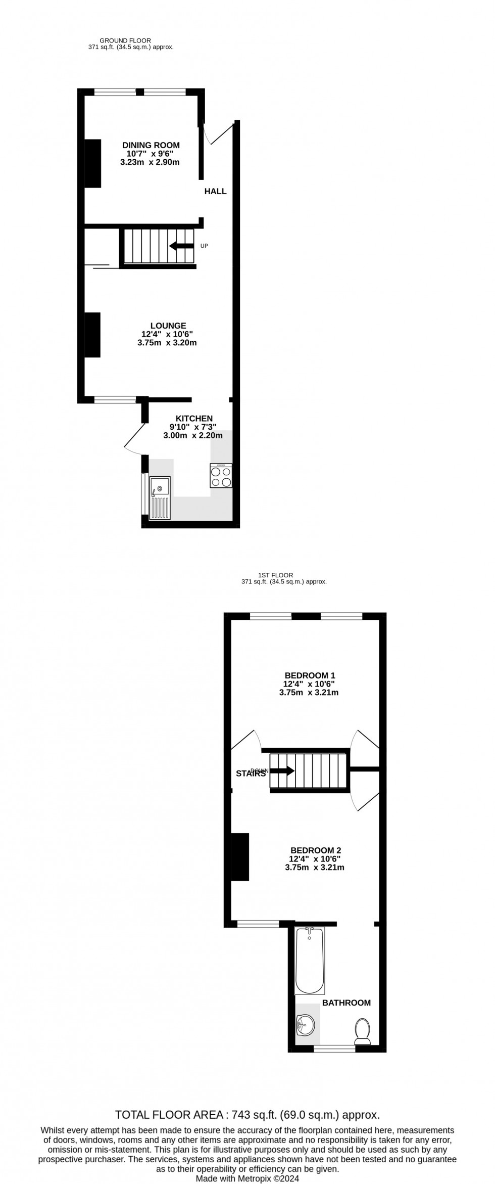 Floorplan for Church Terrace, Chatham, Kent ME5 7JP