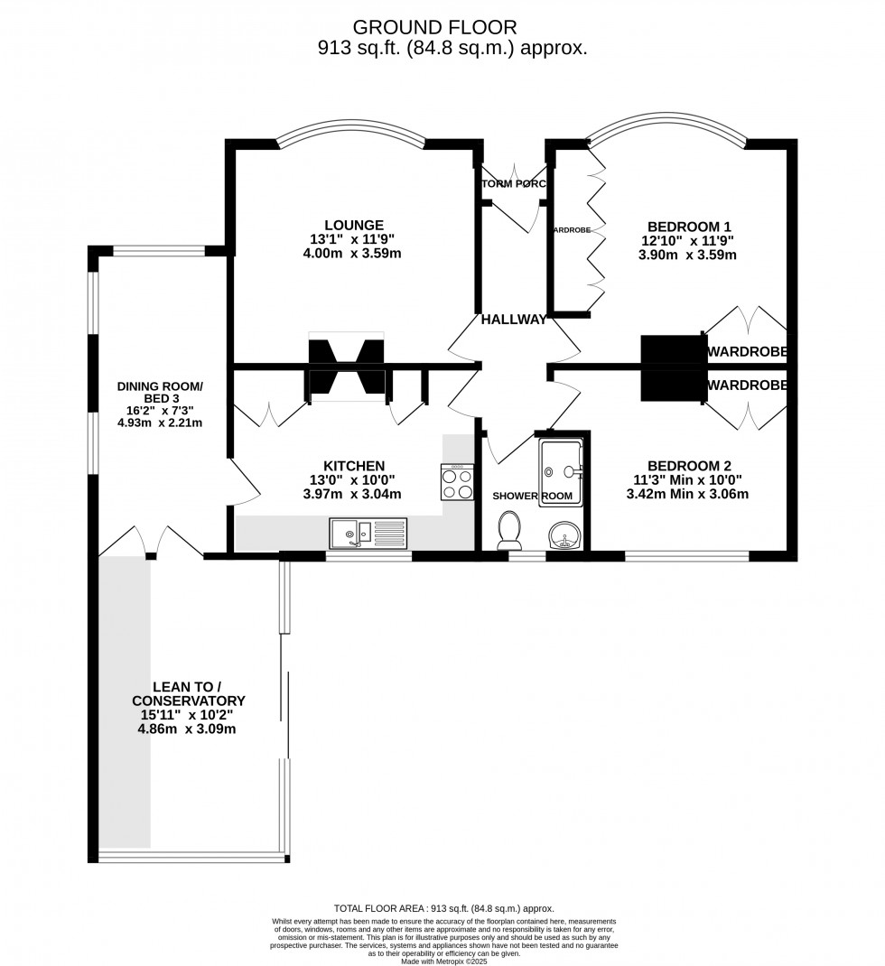 Floorplan for Lancelot Avenue, Strood, Rochester, Kent ME2 2YX