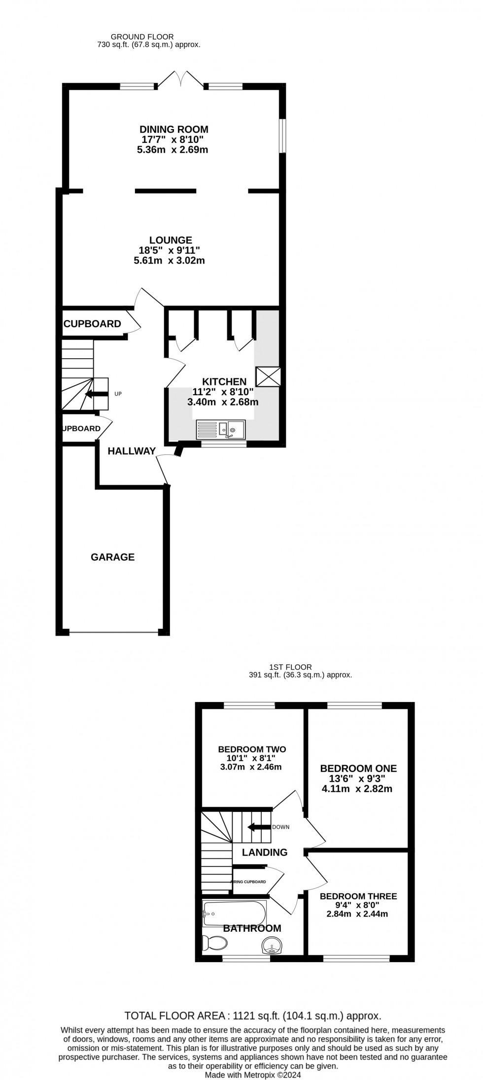 Floorplan for Ballens Road, Lordswood, Chatham, Kent ME5 8PG