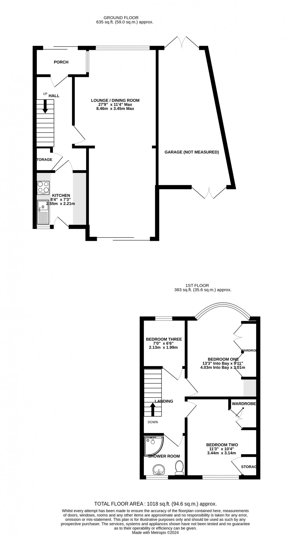 Floorplan for Blenheim Avenue, Chatham, Kent ME4 6UX