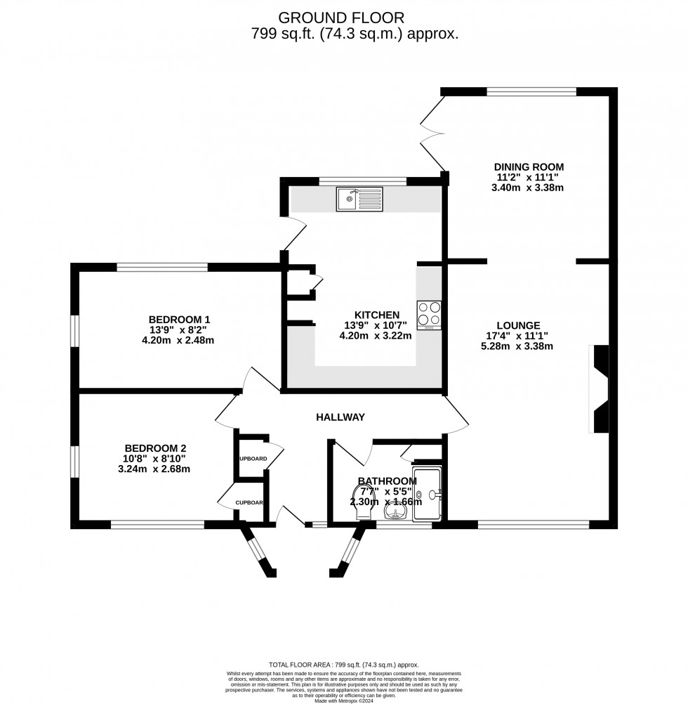 Floorplan for Blackthorn Avenue, Walderslade, Chatham, Kent ME5 8ED