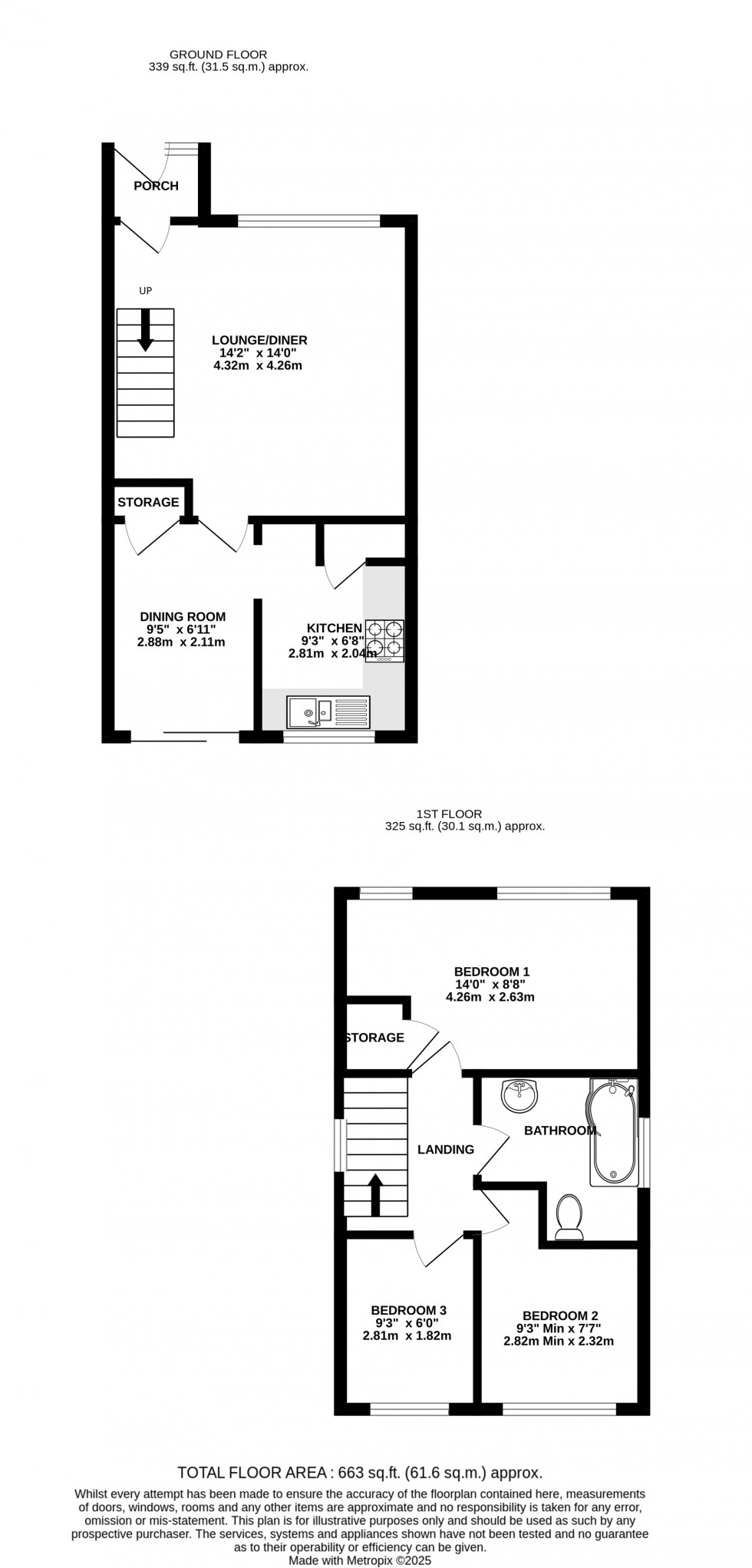 Floorplan for Chevening Close, Walderslade, Chatham, Kent ME5 7PZ