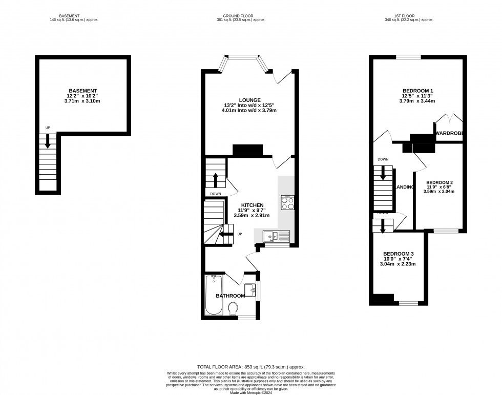 Floorplan for Trafalgar Street, Gillingham, Kent ME7 4RL