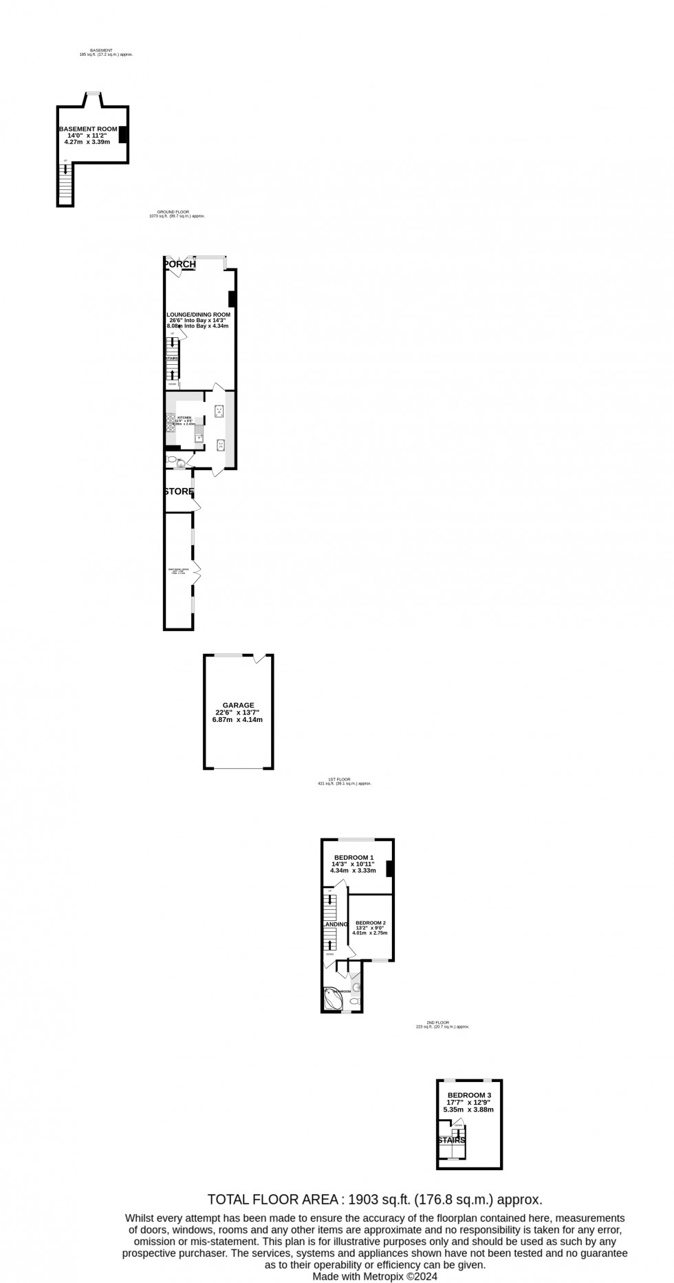 Floorplan for Seaview Road, Gillingham, Kent ME7 4NL