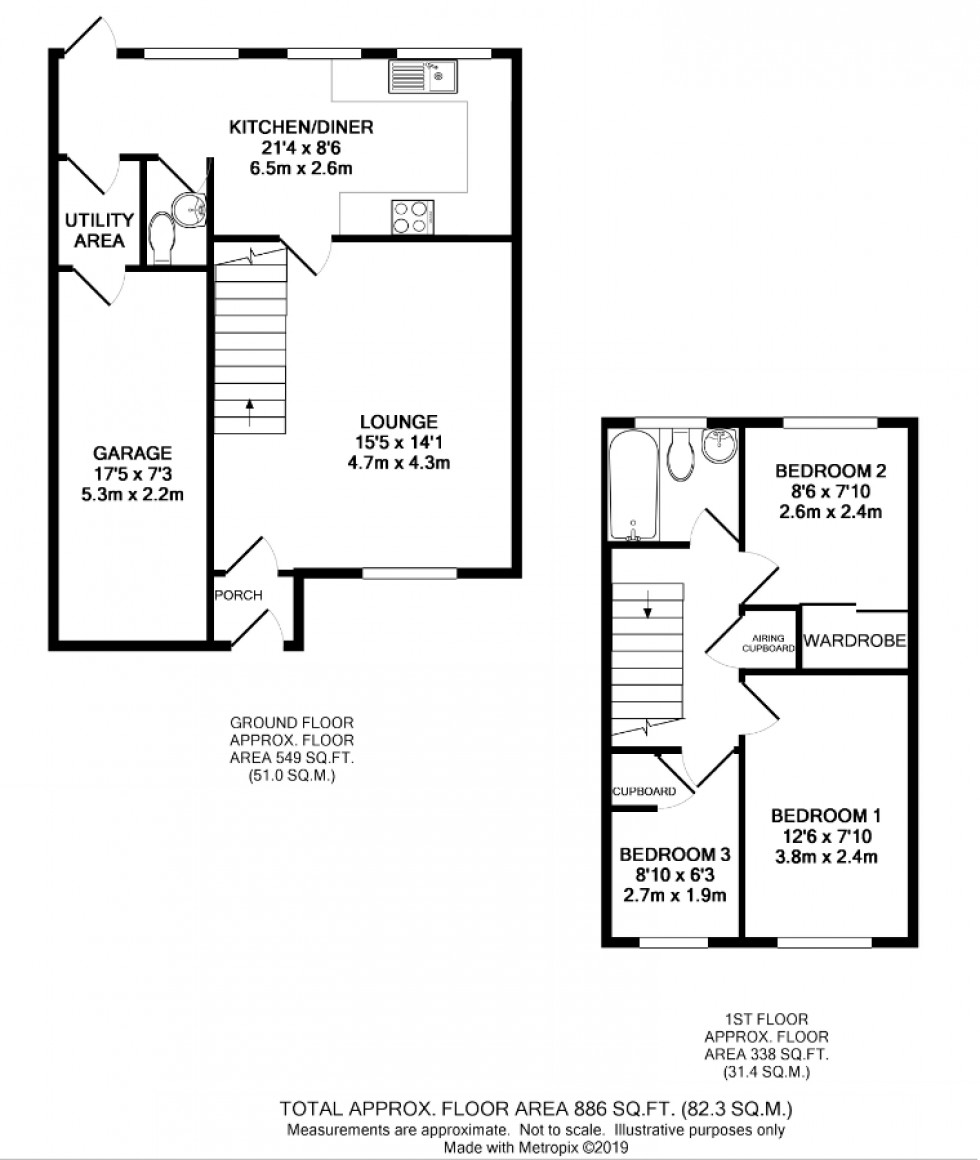 Floorplan for Shanklin Close, Princes Park, Chatham, Kent ME5 7QL