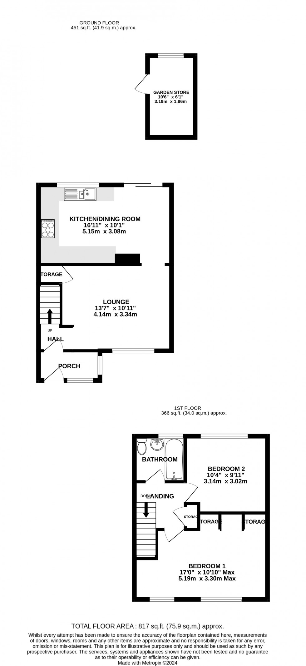 Floorplan for King George Road, Chatham, Kent ME5 0PL