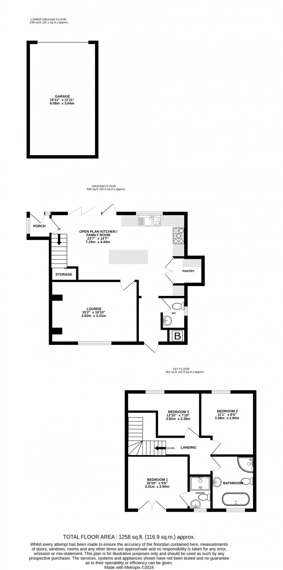 Floorplan for Boxley Road, Walderslade Woods, Kent ME5 9JD