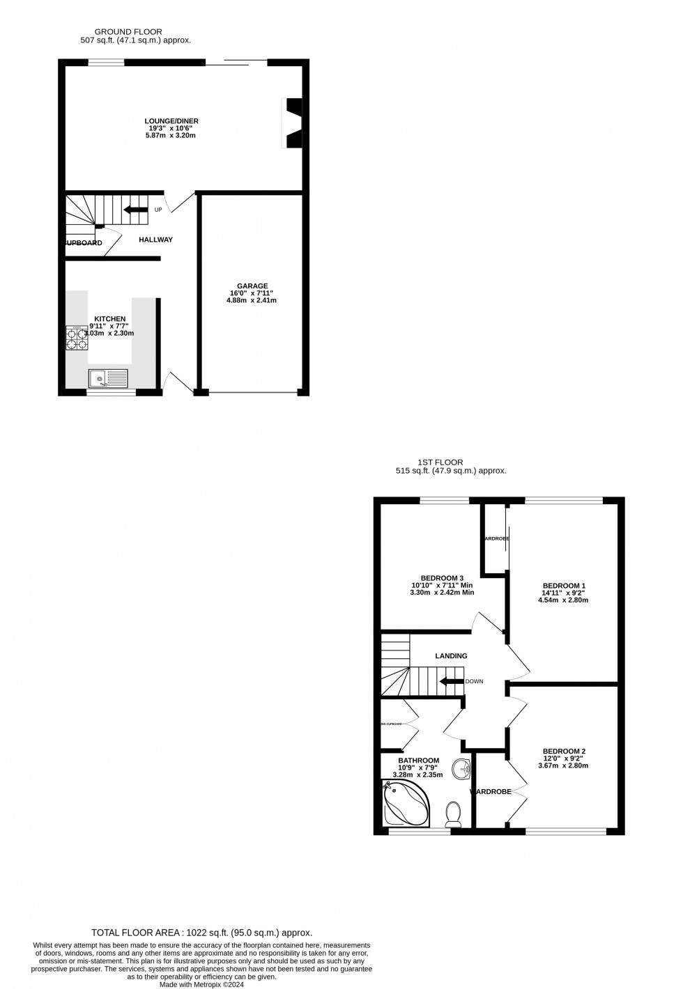 Floorplan for Tanker Hill, Rainham, Gillingham, Kent ME8 9EW