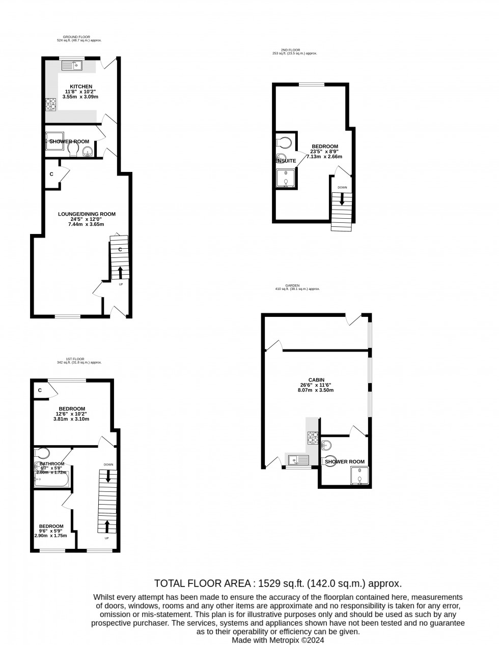 Floorplan for Shakespeare Road, Gillingham, Kent ME7 5QN