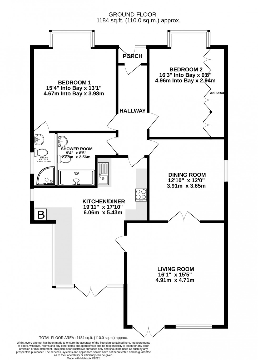 Floorplan for Woodside, Wigmore, Gillingham, Kent ME8 0PW