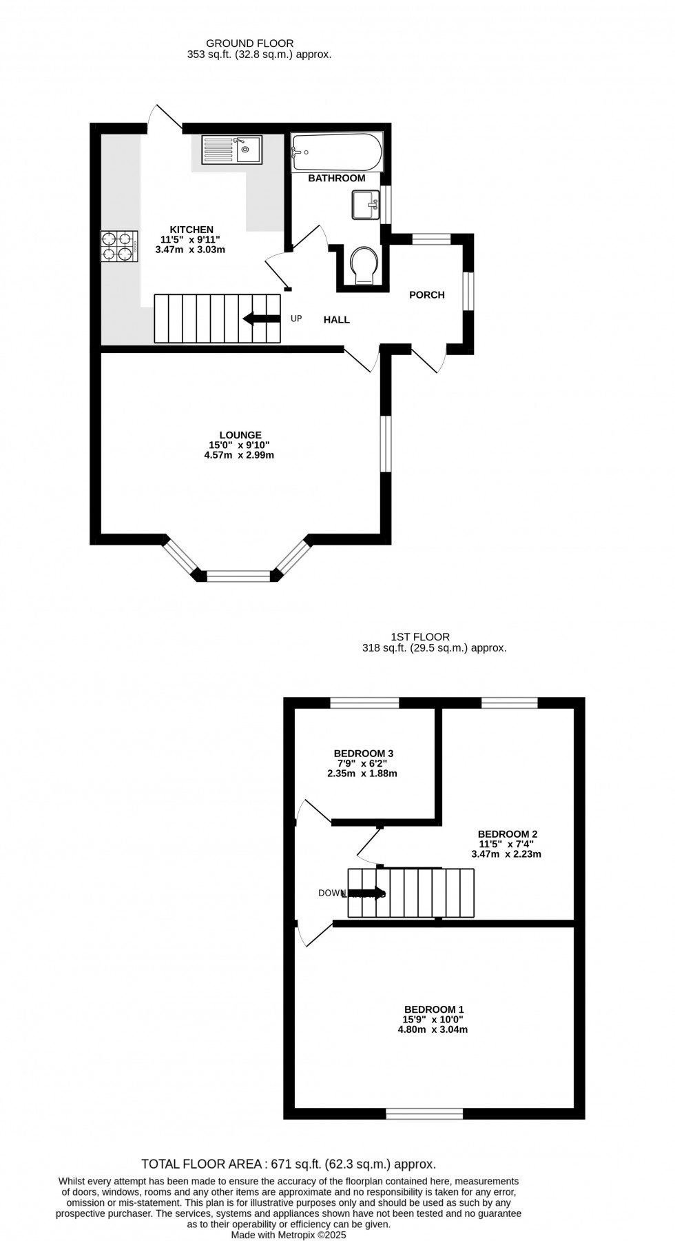 Floorplan for Marley Way, Rochester, Kent ME1 2LJ