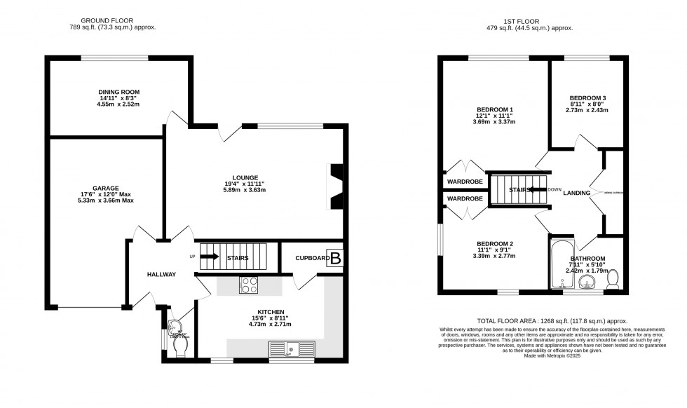 Floorplan for Holtwood Close, Rainham, Gillingham, Kent ME8 9LD