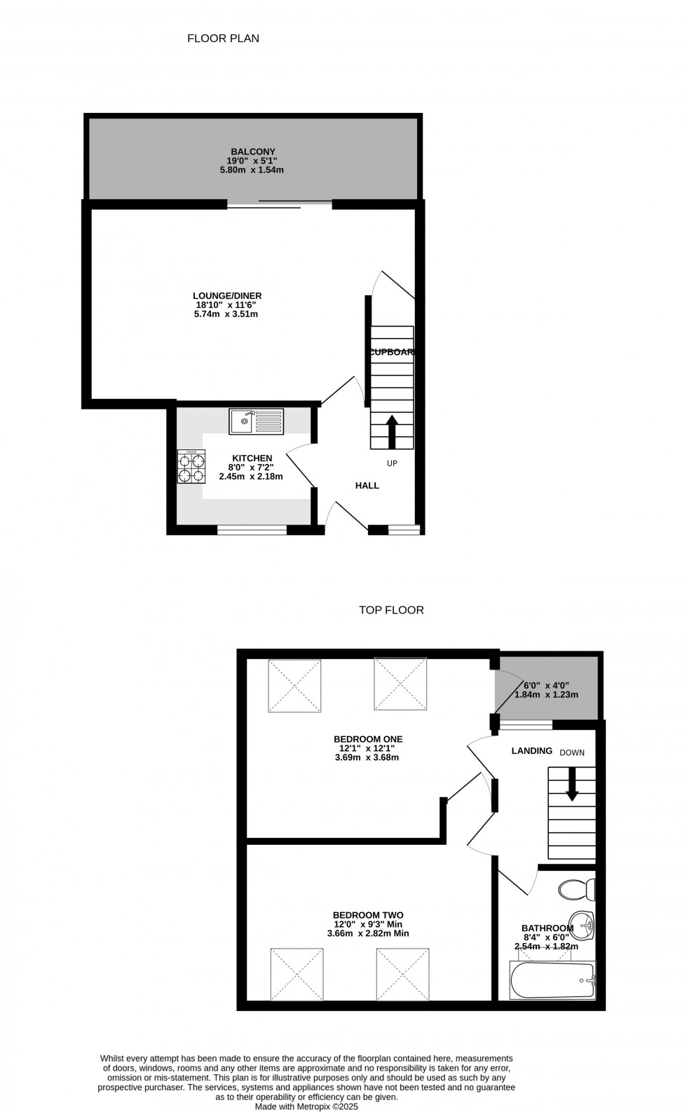 Floorplan for Upper Luton Road, Chatham, Kent ME5 7BN