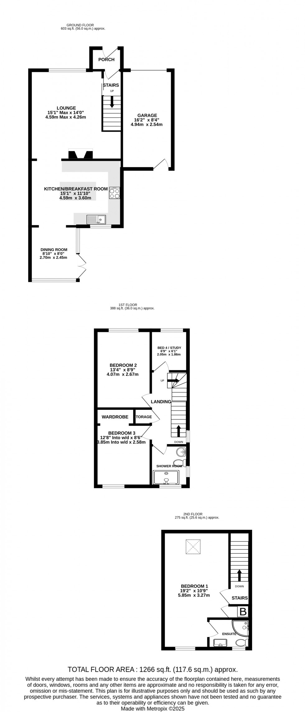 Floorplan for Tavistock Close, Walderslade Woods, Chatham, Kent ME5 9HU