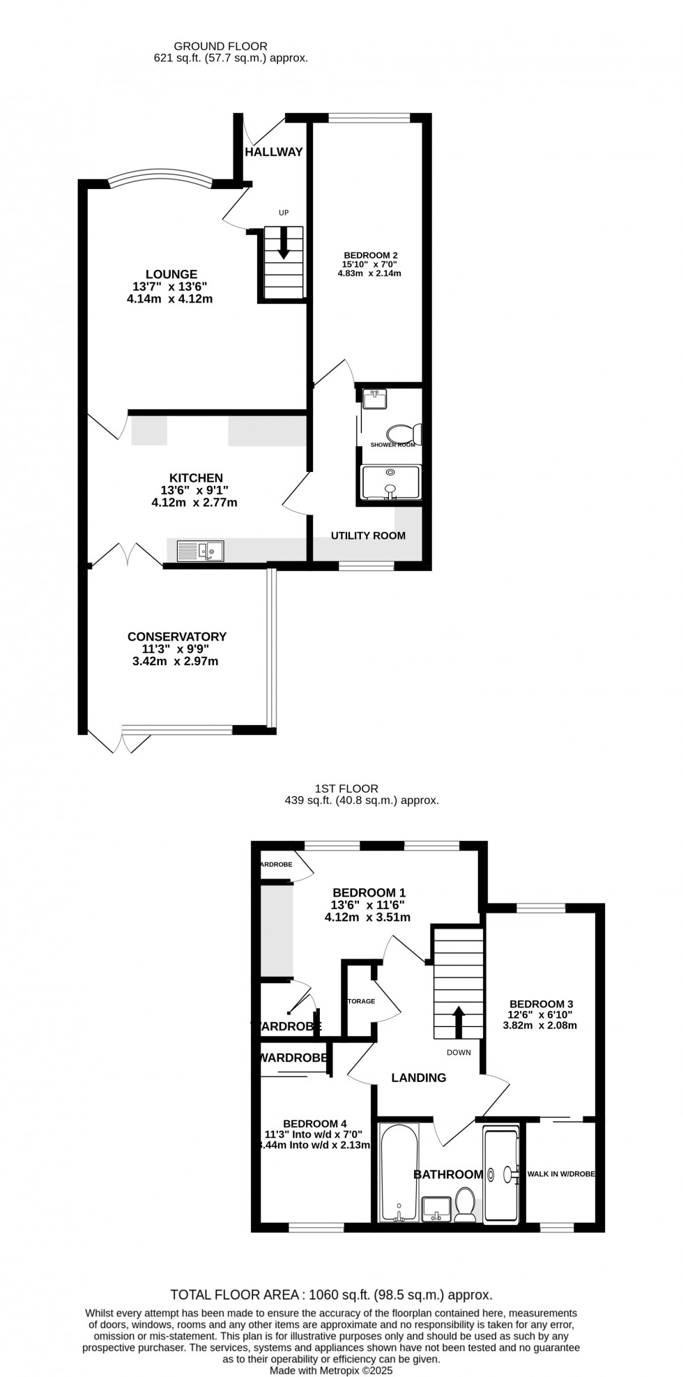 Floorplan for Woodbury Road, Walderslade, Chatham, Kent ME5 9HT