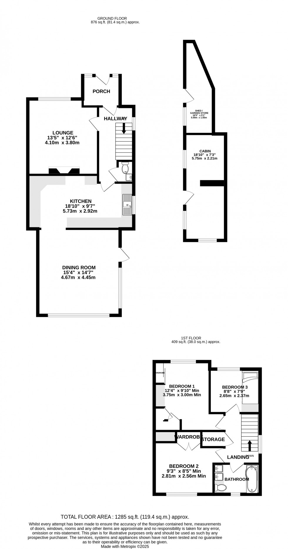 Floorplan for Mckenzie Road, Lordswood, Chatham, Kent ME5 8DL