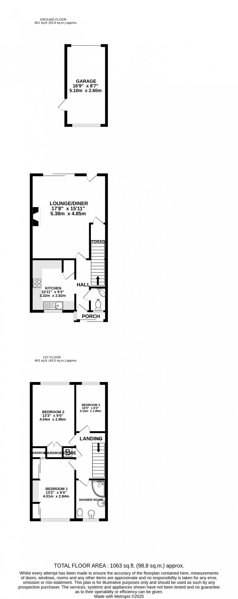 Floorplan for Wakeley Road, Rainham, Gillingham, Kent ME8 8NJ