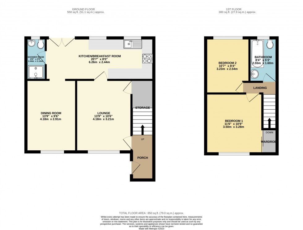 Floorplan for Tuscan Drive, Lordswood, Chatham, Kent ME5 8TG